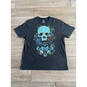 cremieux mens shirt Skulls graphic size XXL Black short sleeve